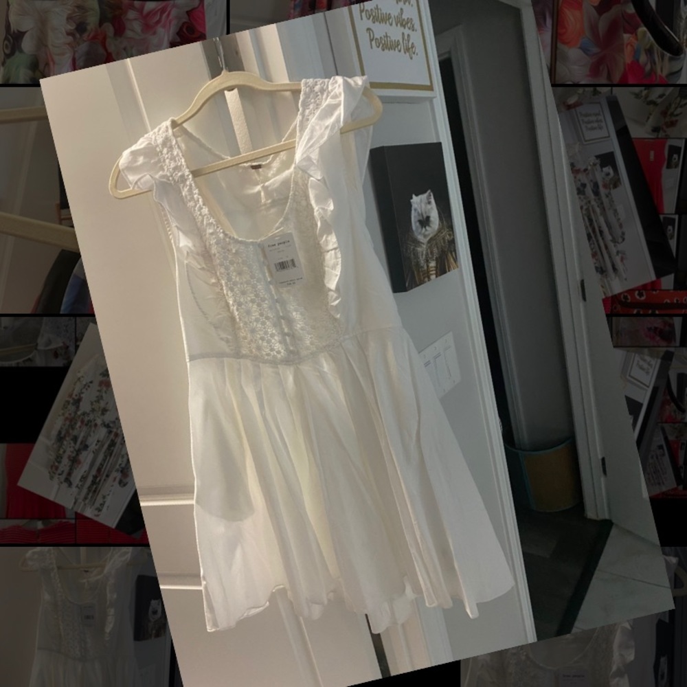 Free people white cotton dress 👗 medium